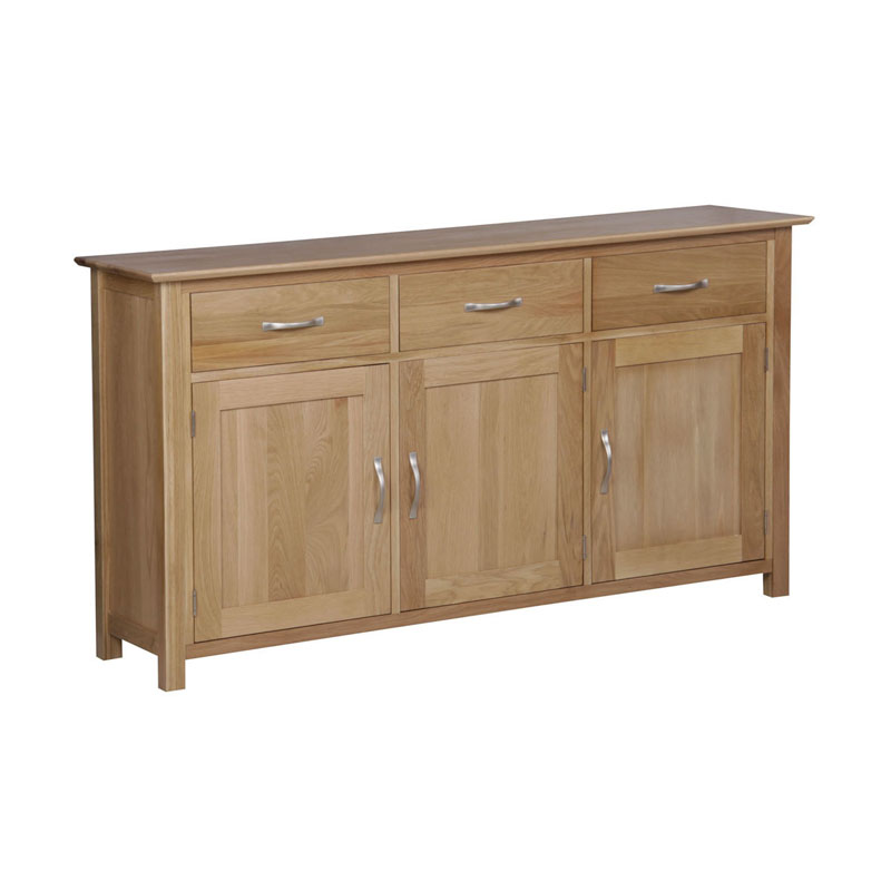 Modern Oak 3 Door 3 Drawer Sideboard