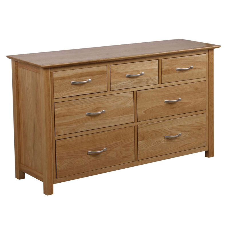 Modern Oak 7 Drawer Cabinet