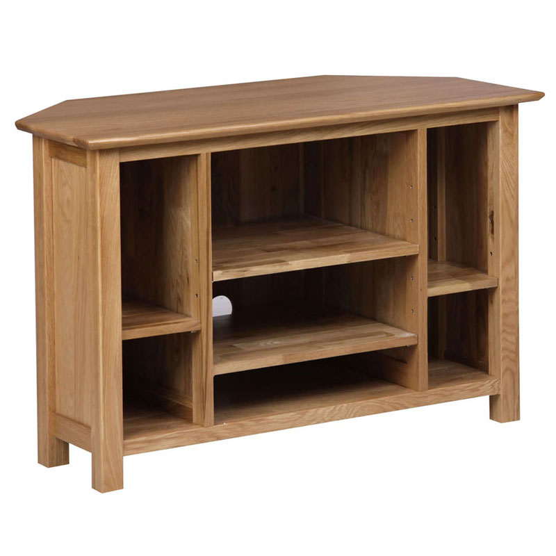 Modern Oak Corner TV Unit