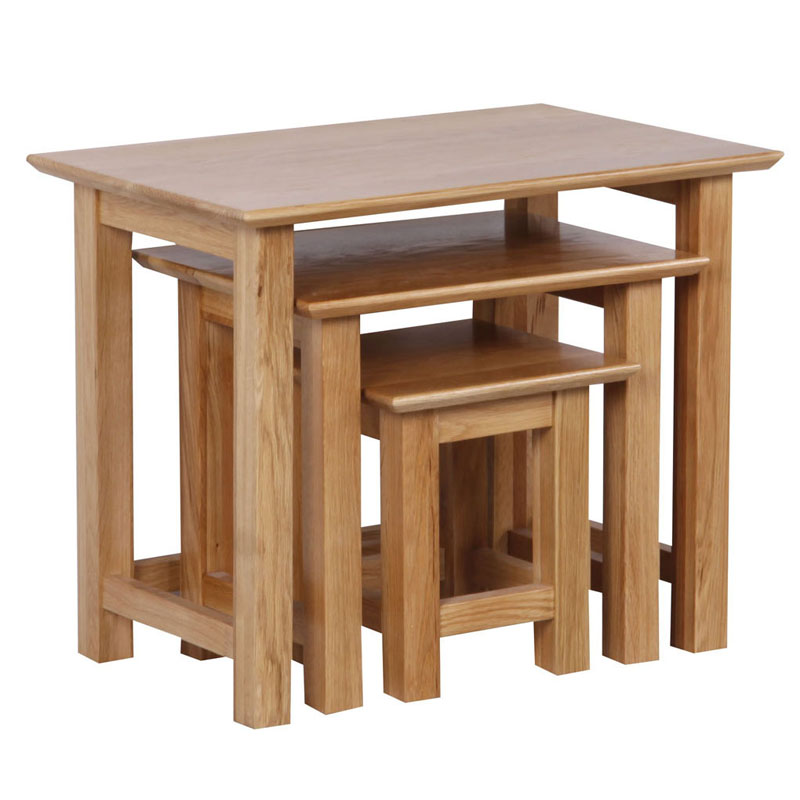 Modern Oak Nest of Tables