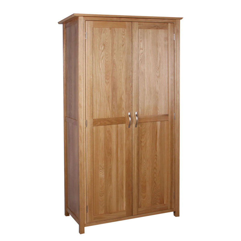 Modern Oak Two Door Wardrobe