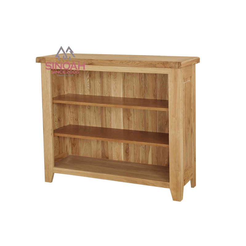 Rustic Oak Low Bookcase