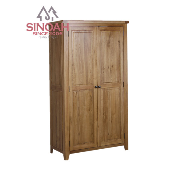 Rustic Oak Two Door Wardrobe